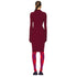 BURBERRY 8084709 Burberry Ribbed EKD Long Sleeve Dress RIPPLE (Burgundy) RIBBED DRESS WOMENS M